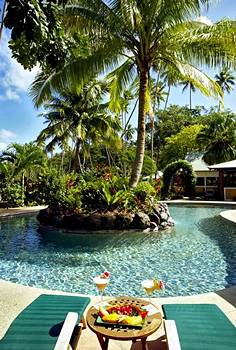 Poolside in Fiji