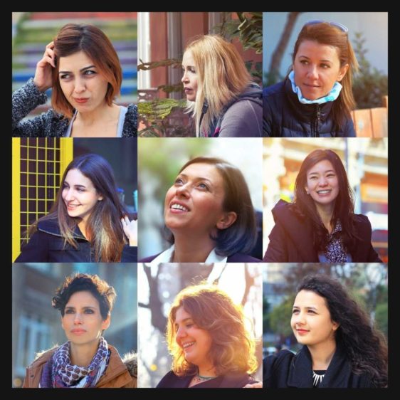 Collage of 9 women: Trauma, Affair, Recovery: You are not alone